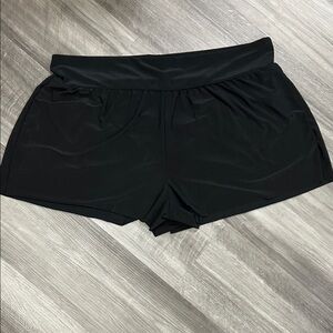 Aqua Green - Women's UPF 50 Sport Swim Shorts - Black - Extra Large